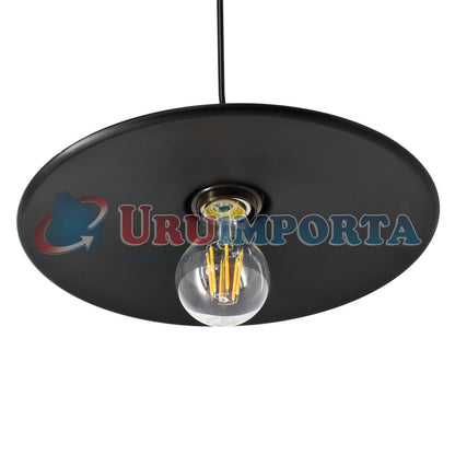LAMPARA COLGAR VINTAGE METAL NEGRA/DORADA LH2317