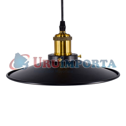 LAMPARA COLGAR VINTAGE METAL NEGRA/DORADA LH2317