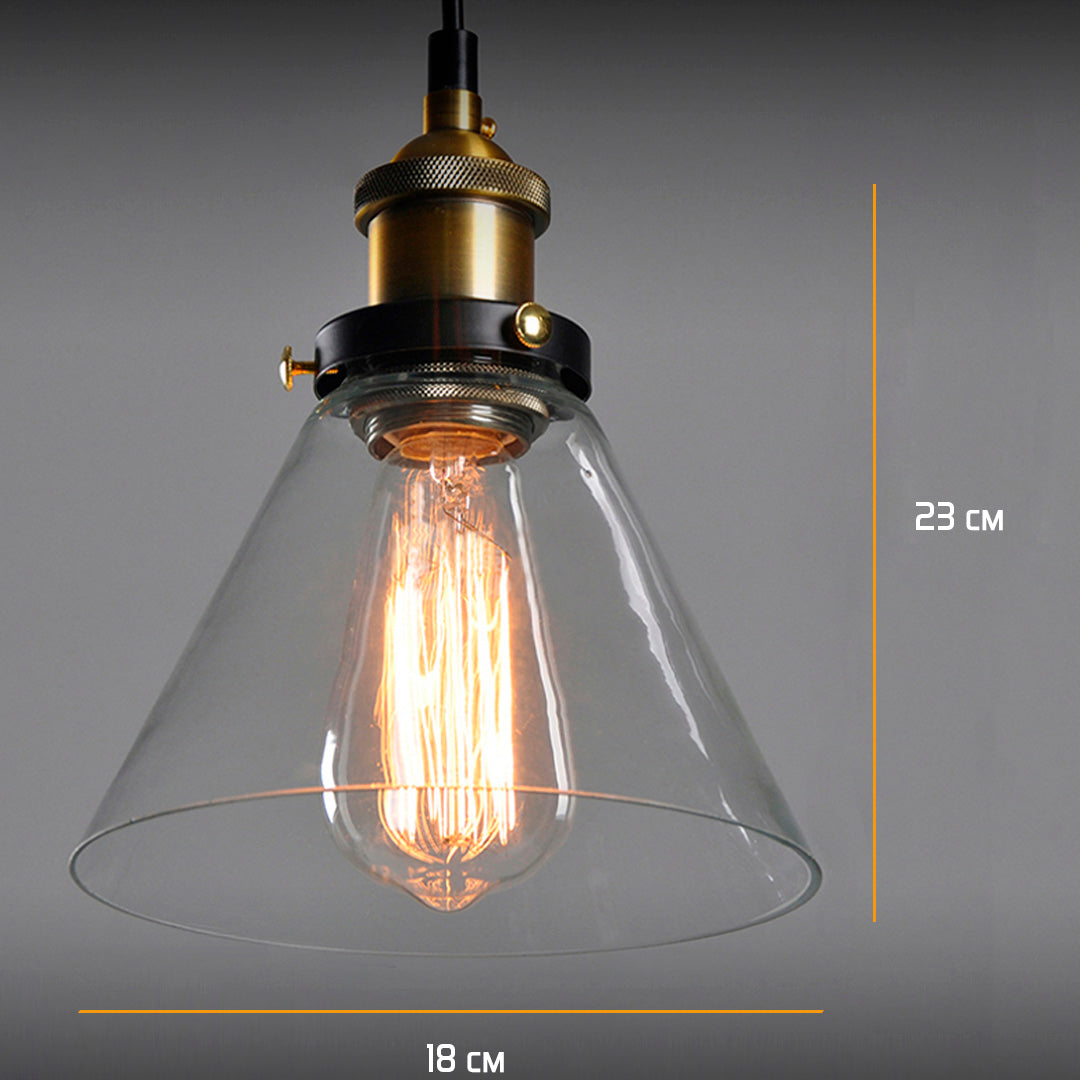 LAMPARA DE COLGAR VINTAGE DE VIDRIO LH-2318