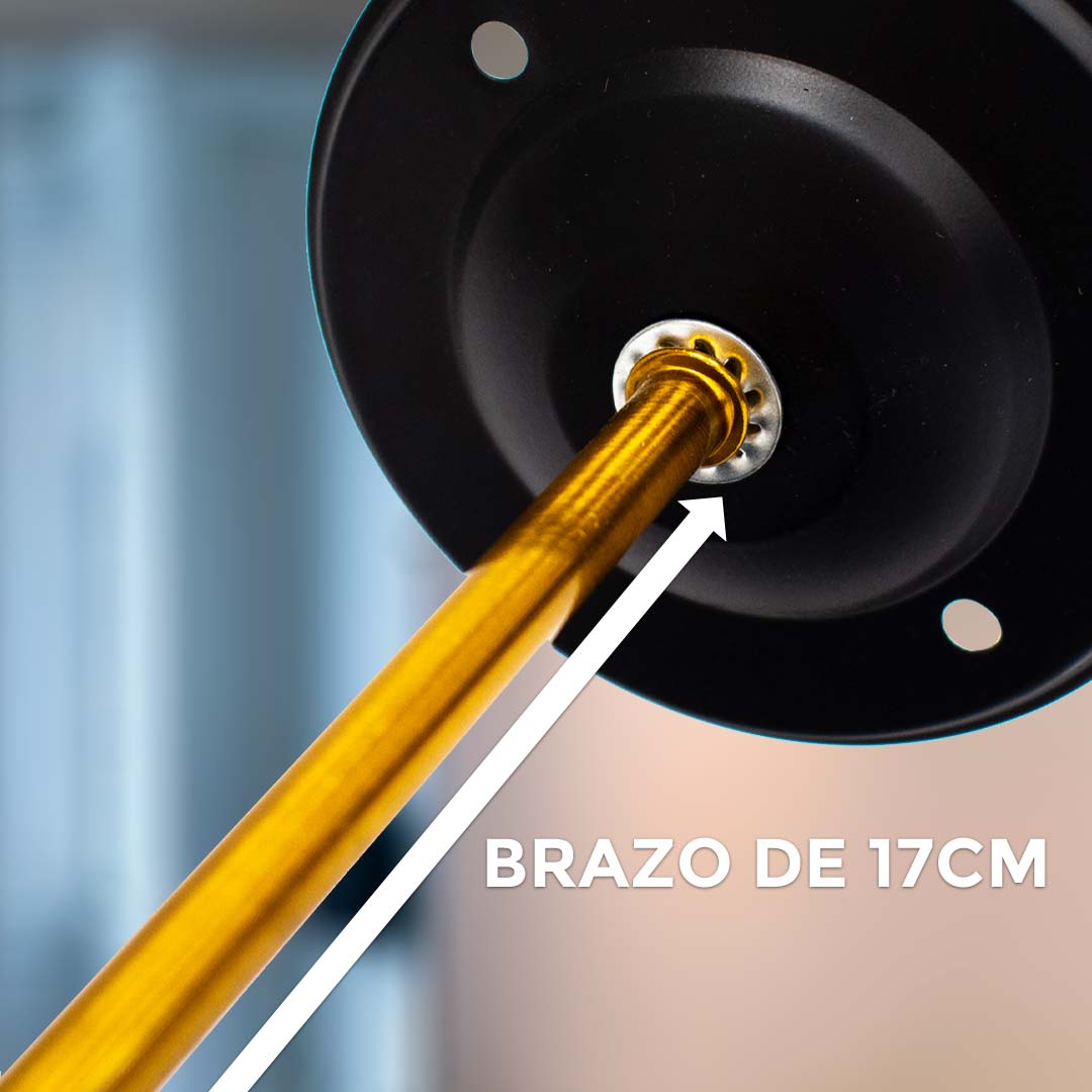 APLIQUE DE PARED VINTAGE DORADO/NEGRO LH-2319