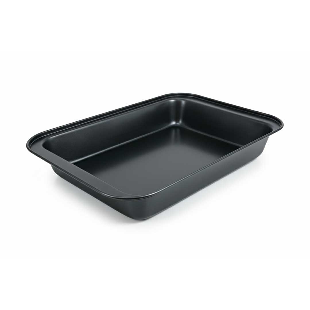 ASADERA RECTANGULAR NEGRA 31X22CM F5-3222
