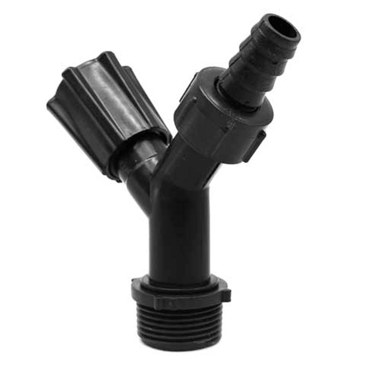 CANILLA 1/2 3/4 NEGRA PLASTICA PLASBOHN 001003