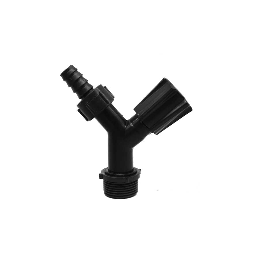 CANILLA 1/2 3/4 NEGRA PLASTICA PLASBOHN 001003
