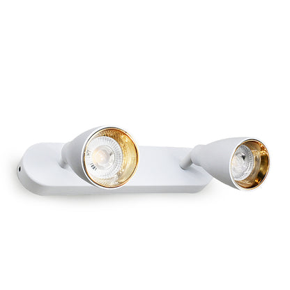 APLIQUE 2 LUCES BLANCO DORADO PARED-TECHO LH-3856
