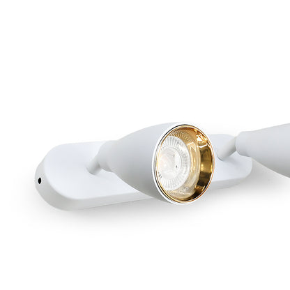 APLIQUE 2 LUCES BLANCO DORADO PARED-TECHO LH-3856