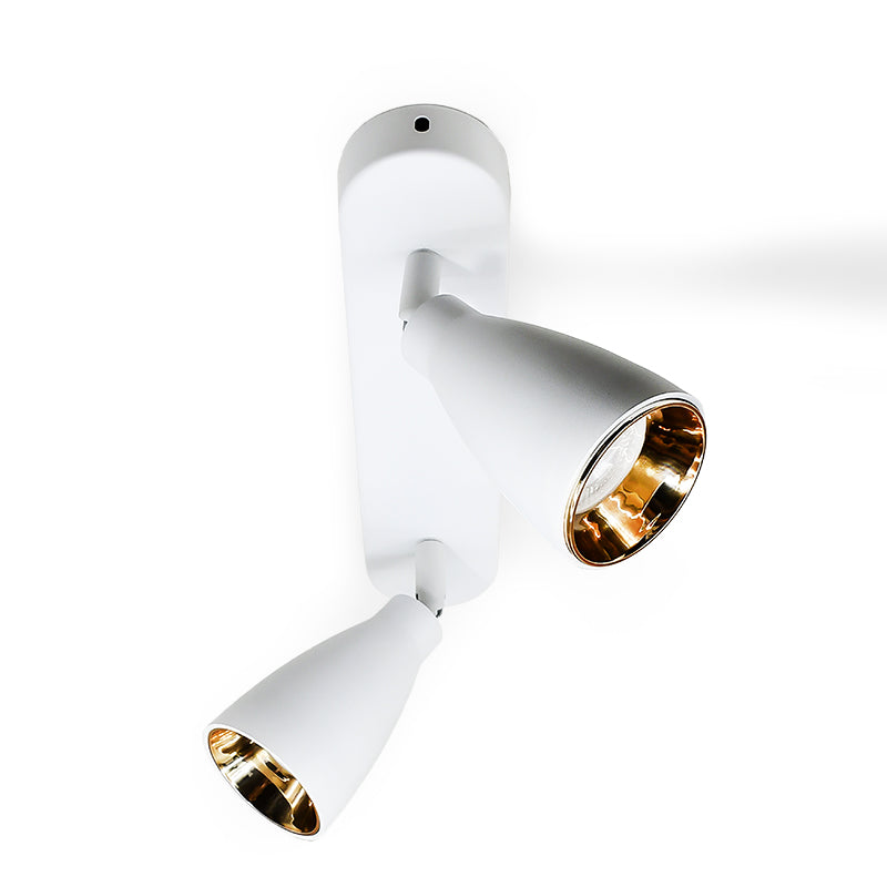 APLIQUE 2 LUCES BLANCO DORADO PARED-TECHO LH-3856