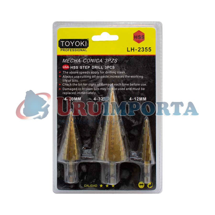 MECHA CONICA 3PZ 4-12MM 4-20MM 4-32MM LH-2355