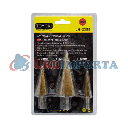 MECHA CONICA 3PZ 4-12MM 4-20MM 4-32MM LH-2355