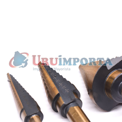 MECHA CONICA 5PZ PULGADAS ESTUCHE METALICO LH-2357