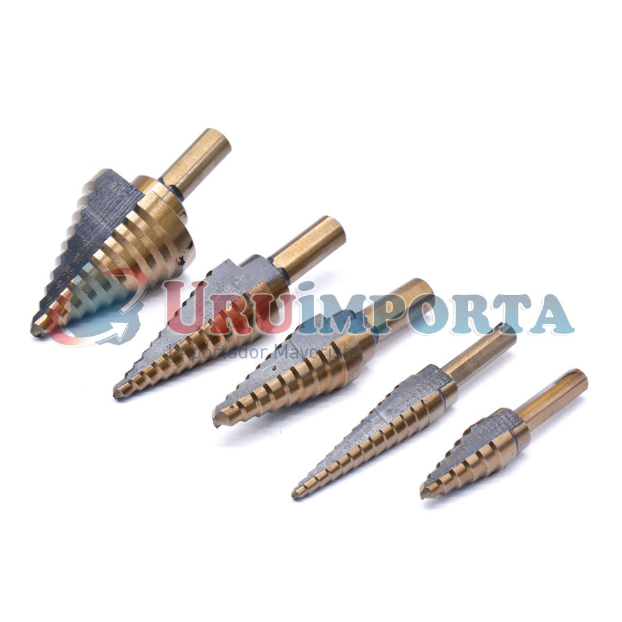 MECHA CONICA 5PZ PULGADAS ESTUCHE METALICO LH-2357