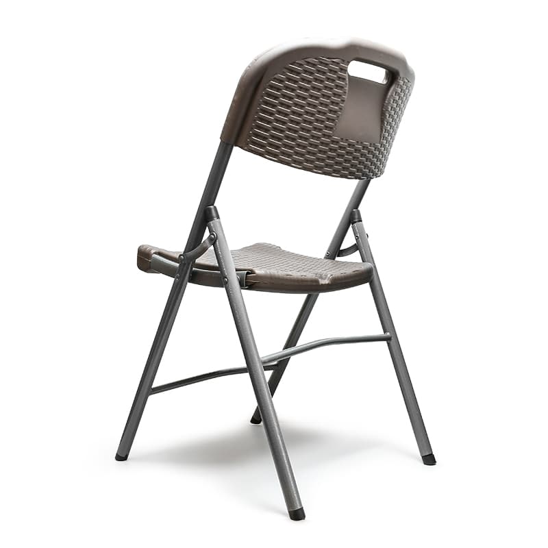 SILLA PLEGABLE PLASTICO METAL COLOR MARRON LH-4269