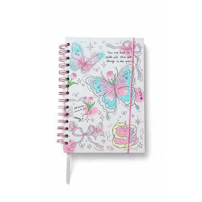AGENDA CON ESPIRAL MARIPOSAS C/VARIOS YS-302B