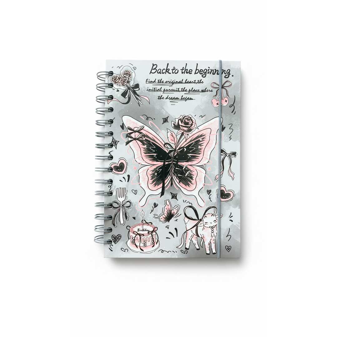 AGENDA CON ESPIRAL MARIPOSAS C/VARIOS YS-302B