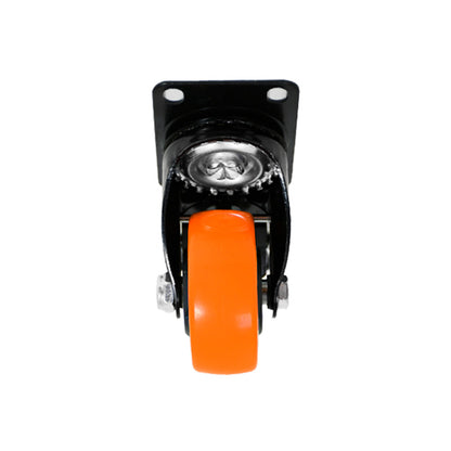 RUEDA NARANJA GIRATORIA C/FRENO 3″ LH-3459