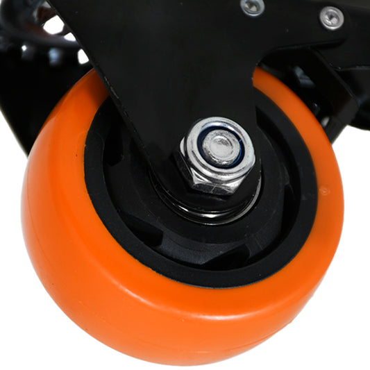 RUEDA NARANJA GIRATORIA C/FRENO 3″ LH-3459