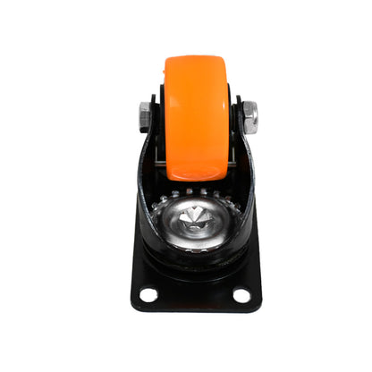 RUEDA NARANJA GIRATORIA C/FRENO 2.5″ LH-3458