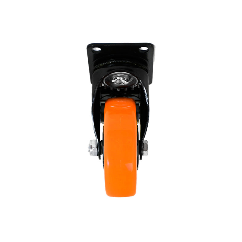 RUEDA NARANJA GIRATORIA C/FRENO 4″ LH-3460