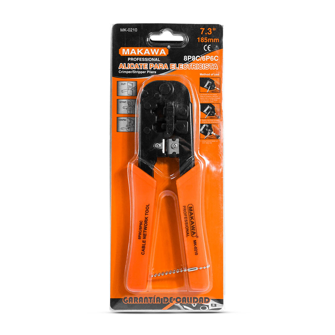 PINZA PARA TERMINAL 8P8C/6P6C MAKAWA MK-0210