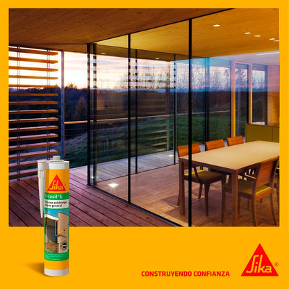 SILICONA SIKASIL E TRANSPARENTE 280CC ACIDA