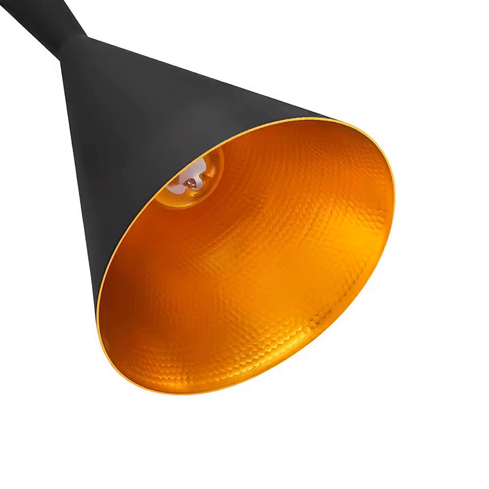 LAMPARA DE COLGAR TIPO CONO NEGRO MATE LH-2310