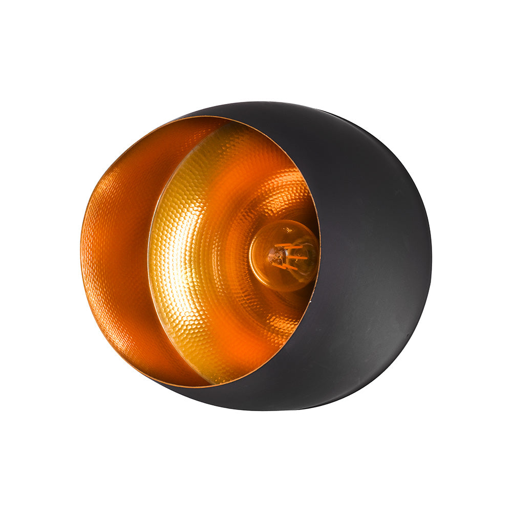 LAMPARA DE COLGAR TIPO COPA NEGRO MATE LH-2311