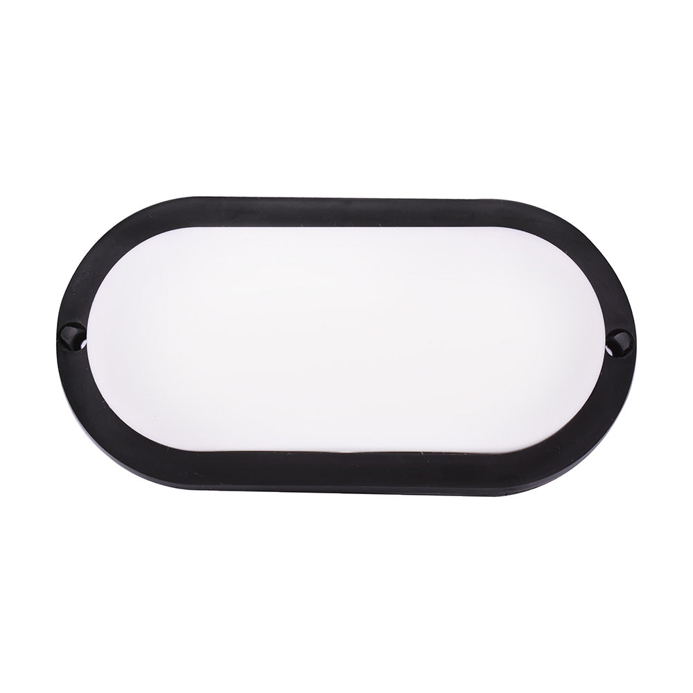 TORTUGA LED 8W NEGRA OVALADA CALIDA 3000K LH-2766