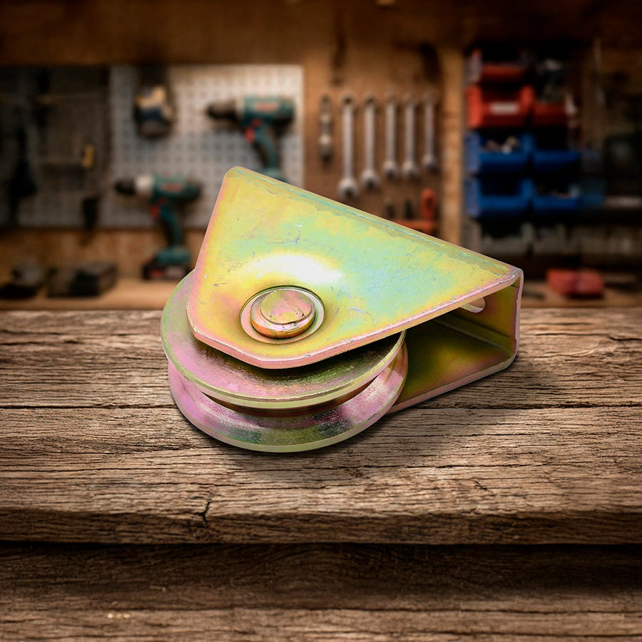 RUEDA PARA PORTON 70X20MM CON BASE LH-2490