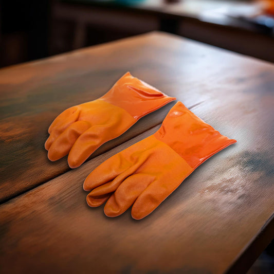 GUANTE DE PVC NARANJA REFORZADO FERTON GDP880