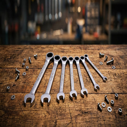 LLAVE COMBINADA FIJA C/CRICKE 7PZ 8-19MM WORKTOOLS