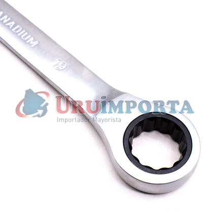 LLAVE COMBINADA FIJA C/CRICKE 7PZ 8-19MM WORKTOOLS