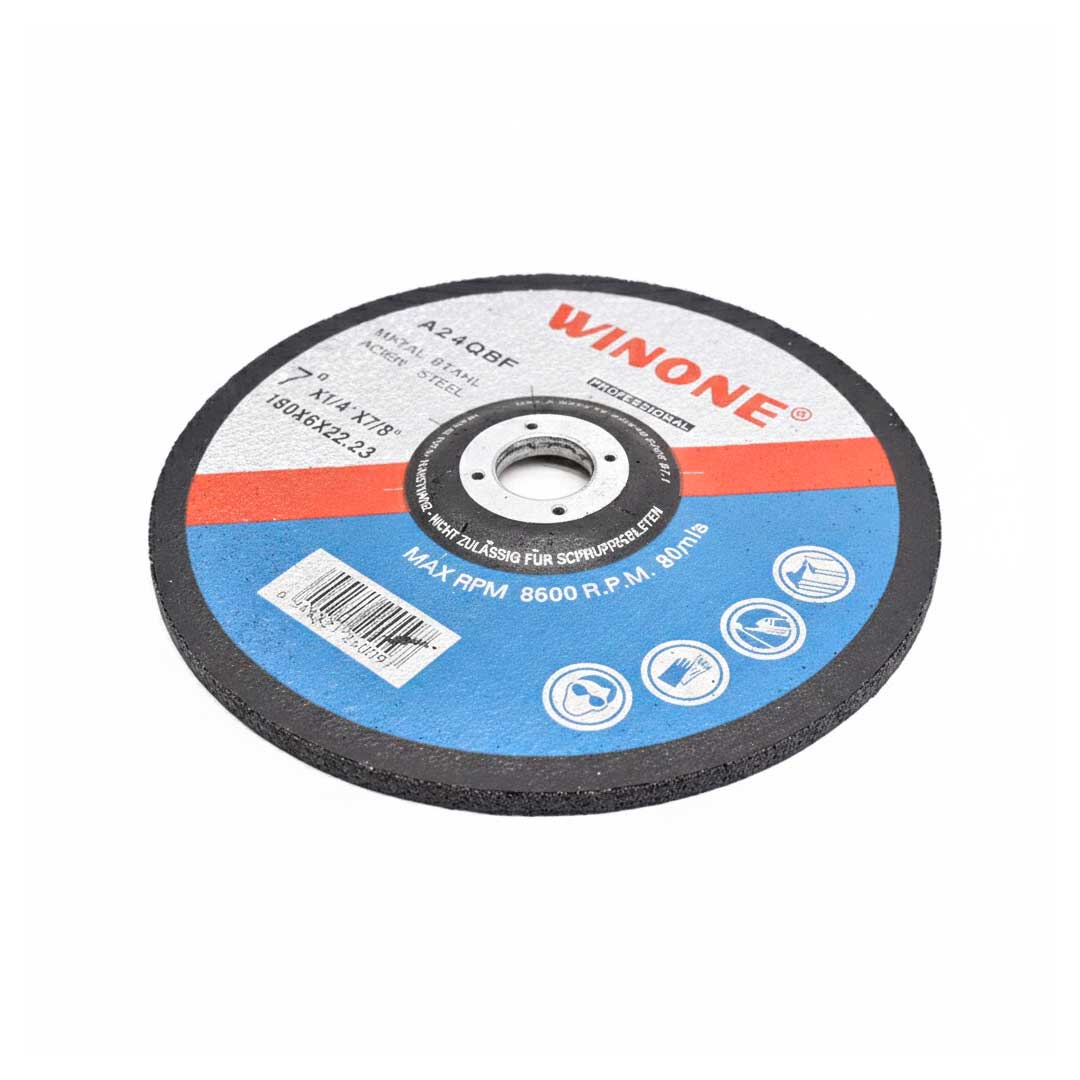 DISCO DESBASTE METAL 7 1/4” 6MM WINONE LH-2746