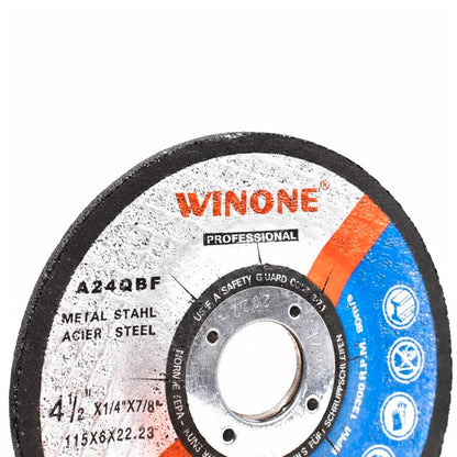 DISCO DESBASTE METAL 4 1/2” 6MM WINONE LH-2745
