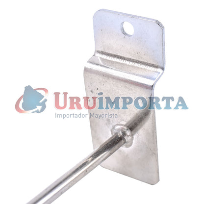 GANCHITO 5CM CROMADO PARA PANEL RANURADO LH-1702