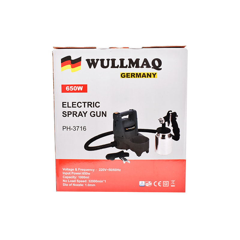 PISTOLA Y COMPRESOR 650W P/PINTAR WULLMAQ PH-3716