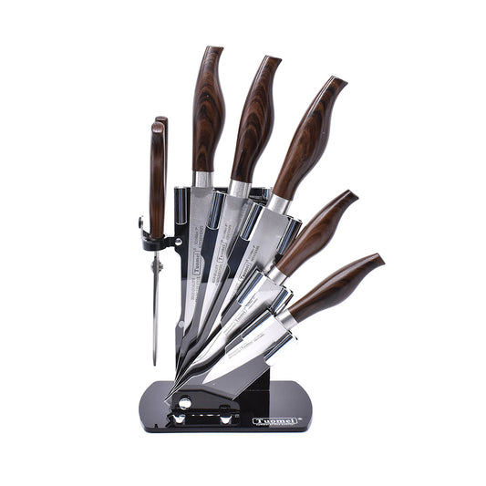 SET DE CUCHILLOS 7PZ PARA COCINA NOGAL LH-2780