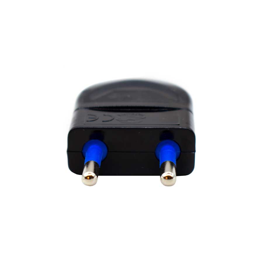 FICHA MODULAR 10 AMP 2PATAS NEGRA LED LIFE SL1001