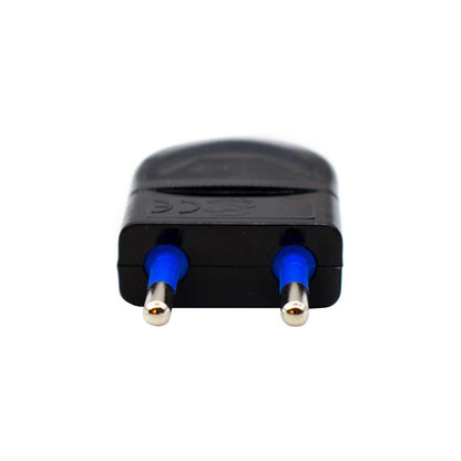 FICHA MODULAR 10 AMP 2PATAS NEGRA LED LIFE SL1001