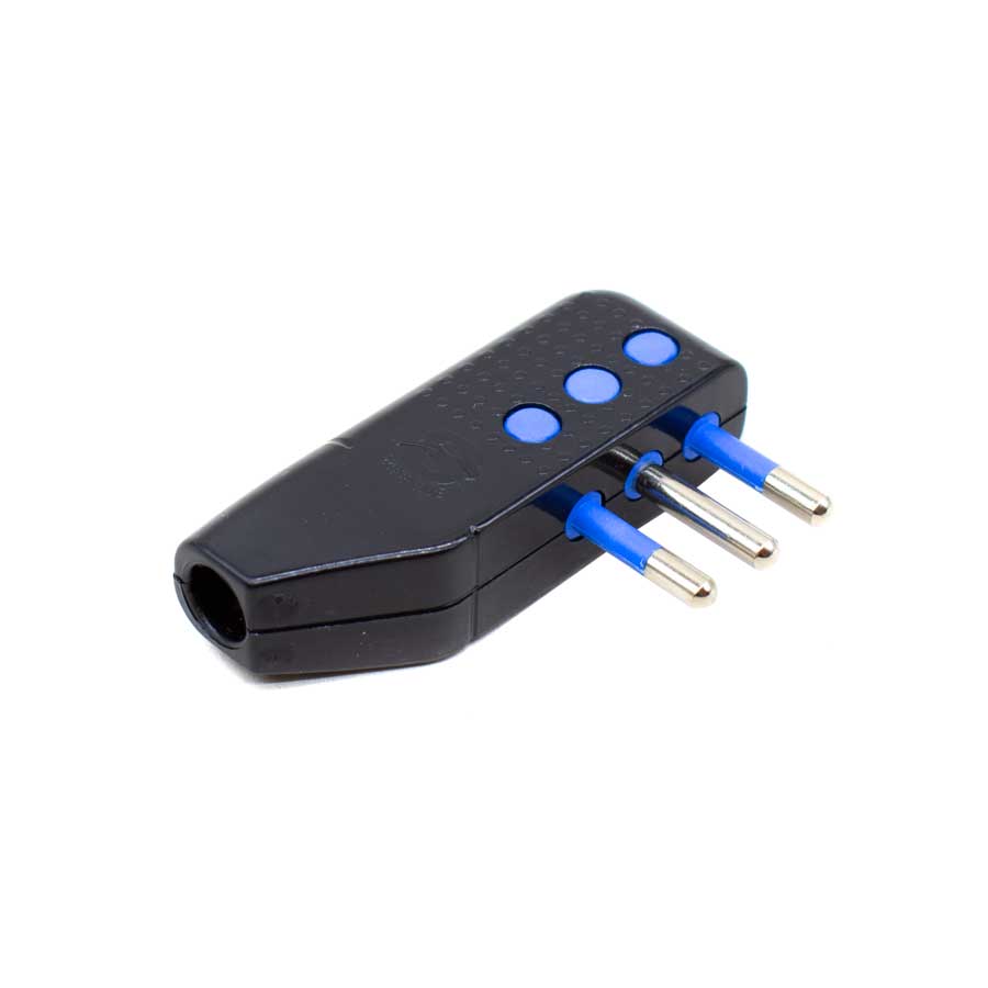 FICHA LATERAL 10 AMP 3PATAS NEGRA LED LIFE SL1008