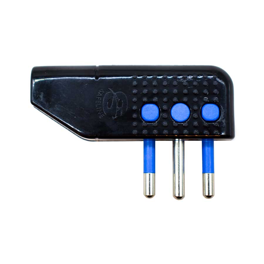 FICHA LATERAL 10 AMP 3PATAS NEGRA LED LIFE SL1008