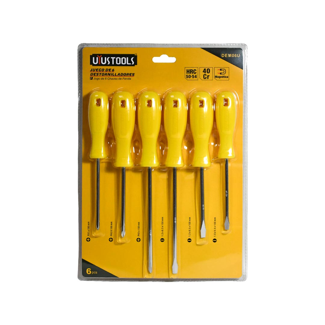 DESTORNILLADOR 6PZ M/AMARILLO UYUSTOOLS DEM06U