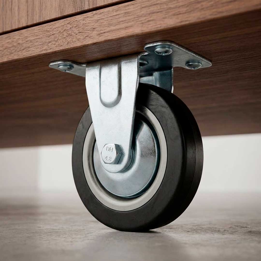 RUEDA FIJA 4″ DE GOMA-METAL LH-2467