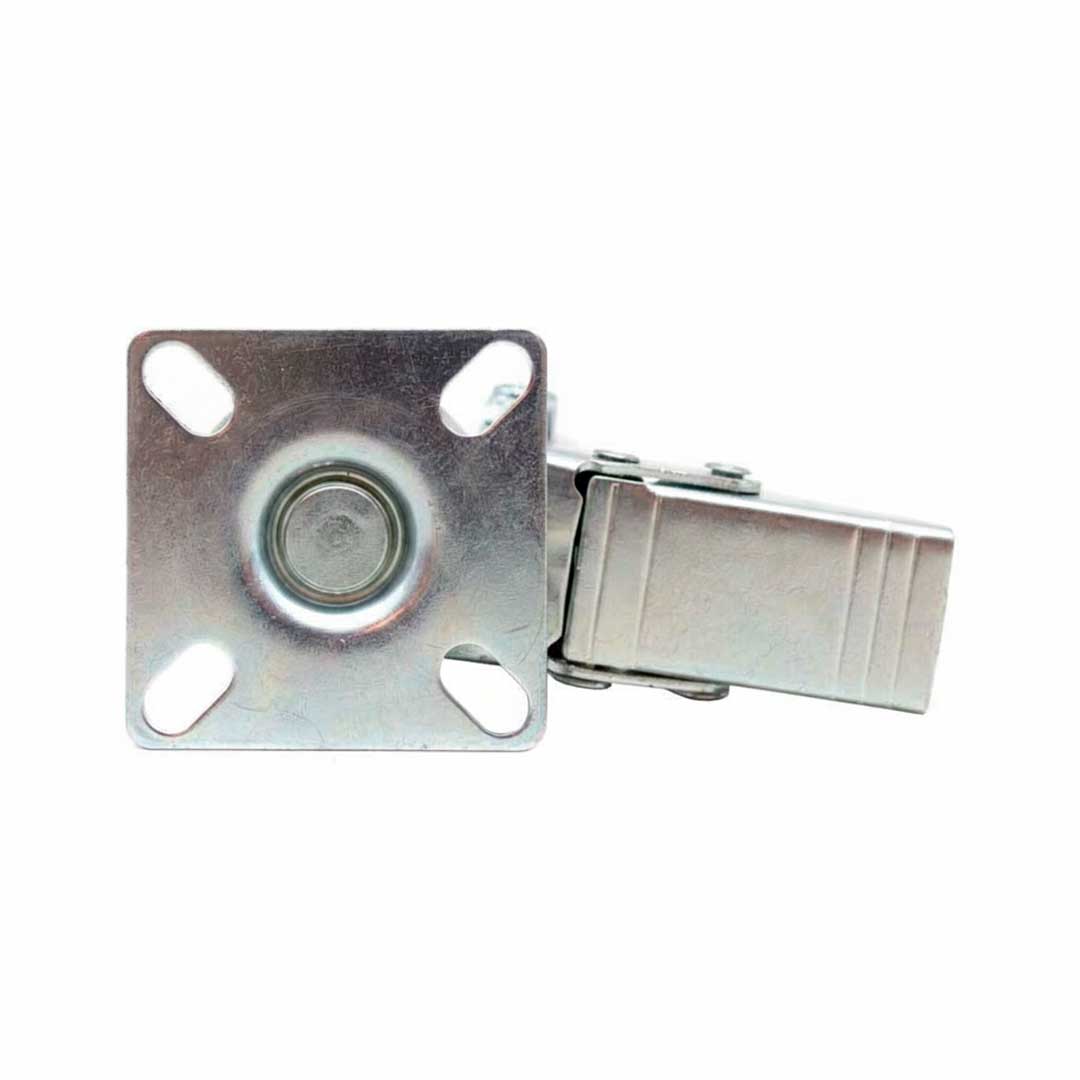 RUEDA GIRATORIA CON FRENO 2″ GOMA-METAL LH-2474