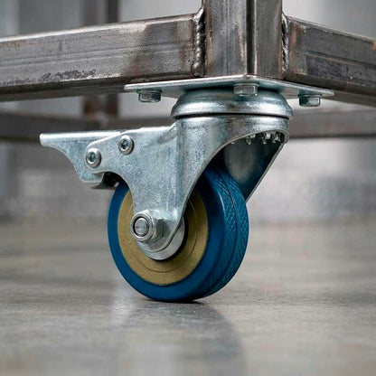 RUEDA GIRATORIA CON FRENO 2″ GOMA-METAL LH-2474