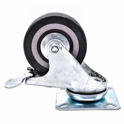 RUEDA GIRATORIA CON FRENO 2 1/2″ GOMA-METAL LH2475