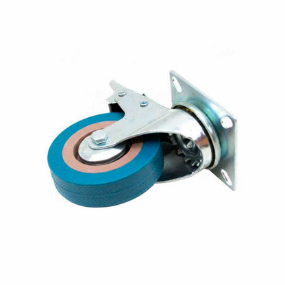 RUEDA GIRATORIA CON FRENO 3″ GOMA-METAL LH-2476