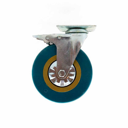 RUEDA GIRATORIA CON FRENO 4″ GOMA-METAL LH-2477