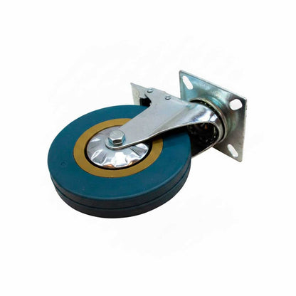 RUEDA GIRATORIA CON FRENO 4″ GOMA-METAL LH-2477
