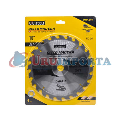 DISCO CORTE MADERA 10″ 24D UYUSTOOLS DMA210