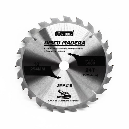 DISCO CORTE MADERA 10″ 24D UYUSTOOLS DMA210