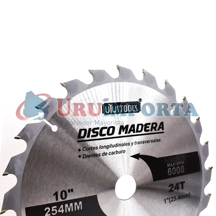 DISCO CORTE MADERA 10″ 24D UYUSTOOLS DMA210